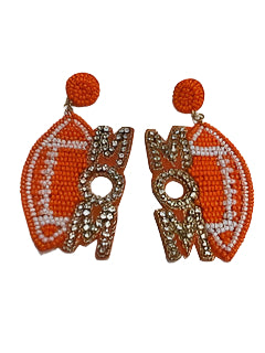 FBall mom earrings