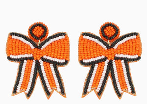 Bow beaded earrings