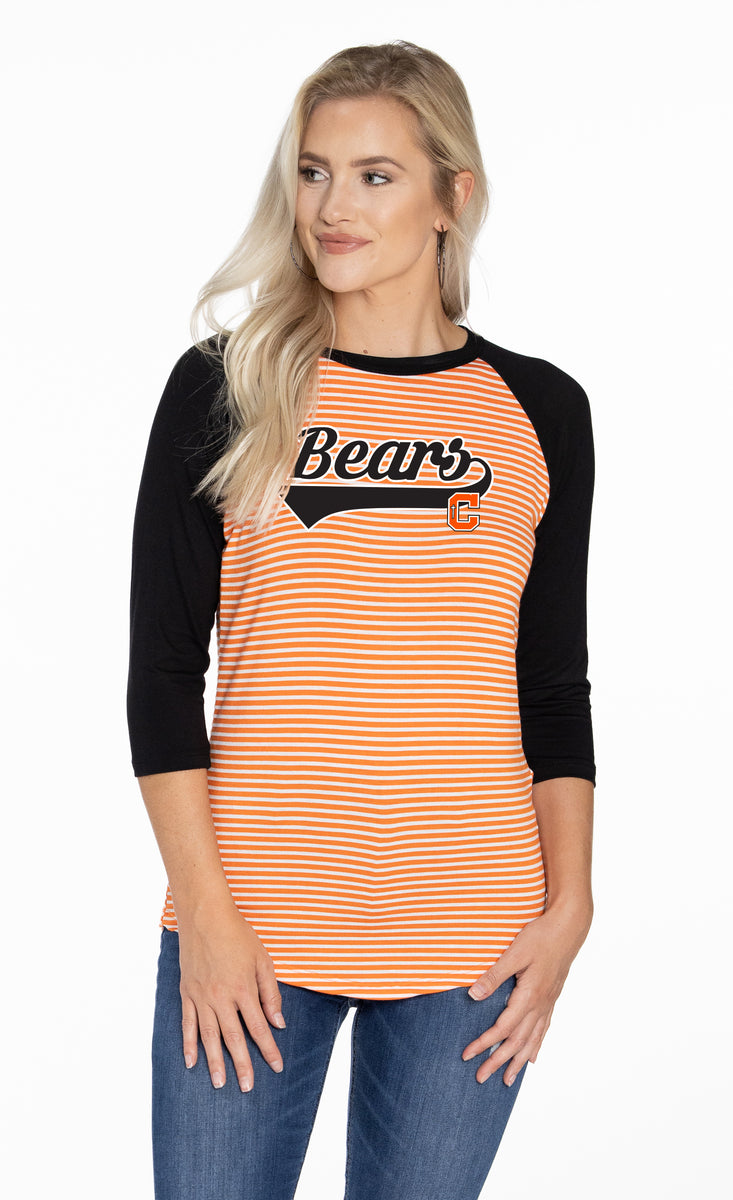 DUDUVIE Women's Christmas Raglan Baseball Tee - Joyful Graphic Long Sleeve Top, Red & White Stripe