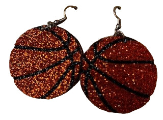 glitter bball earrings