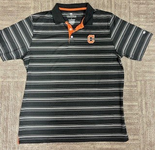 Black Stripe Orange Contrast Polo
