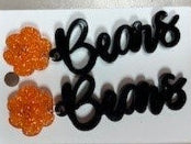 Bear script earings
