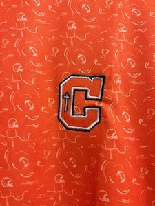 football print polo