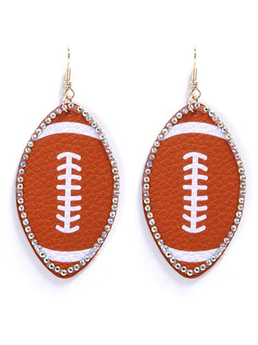 Fball rhinestone earrings