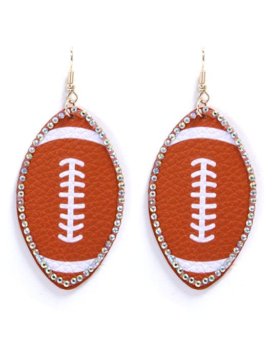 Fball rhinestone earrings