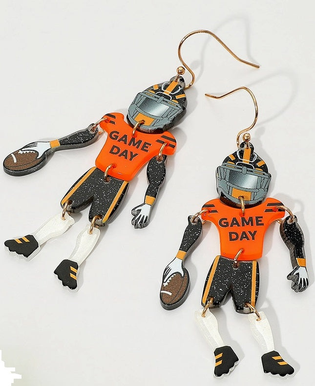 football player earrings