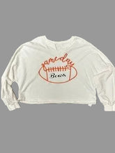 Football Notched Neck Sweatshirt