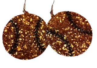 glitter baseball ear
