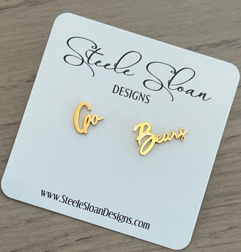 Go Bears earrings