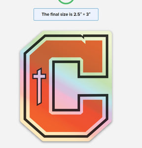 Holographic C sticker