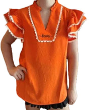 ruffle sleeve top