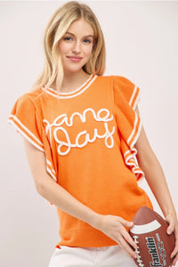 gameday ruffle sleeve