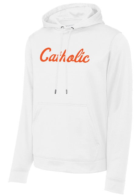 White Hood Orange Script
